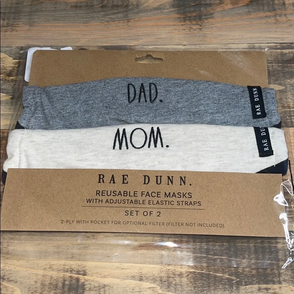 Rae Dunn DAD MOM Reusable Face Mask
